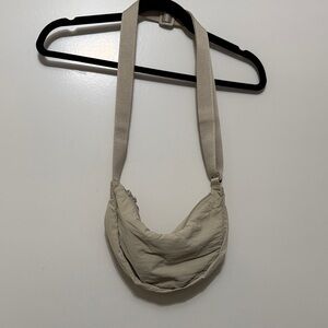 Uniqlo Cream Crescent Crossbody Bag
